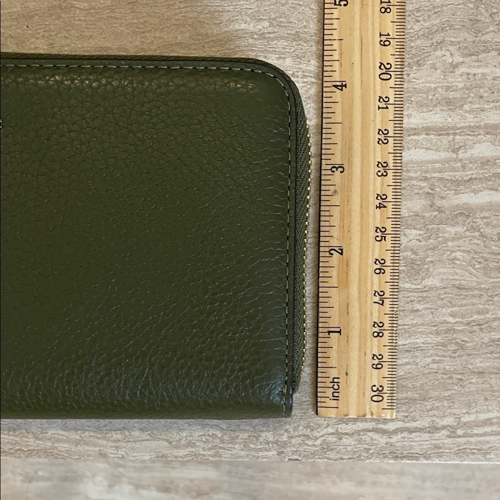 kate spade ♠️ NWT green zip-around  pebble leather large continental lena wallet - Picture 5 of 12